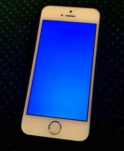 La pantalla azul de la muerte del iPhone
